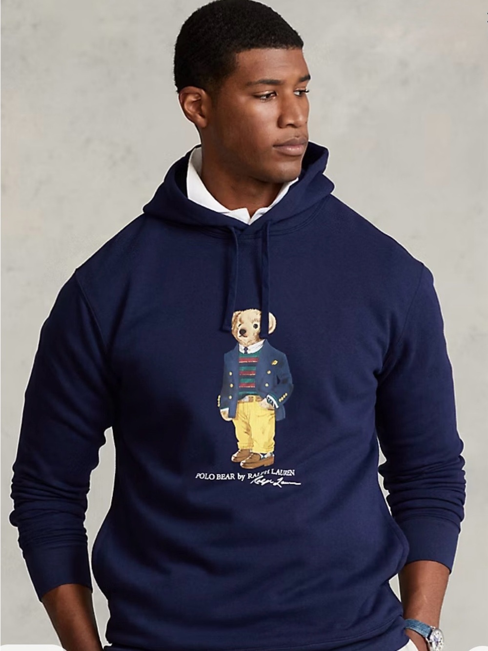 Polo by Ralph Lauren Navy Hoodie with Polo Bear Graphic